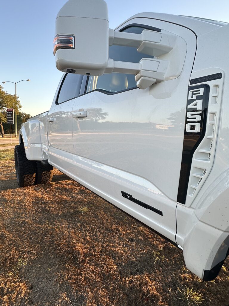 Platinum Perfection on this 2024 Ford F-450 Super Duty brought to you by Truxx